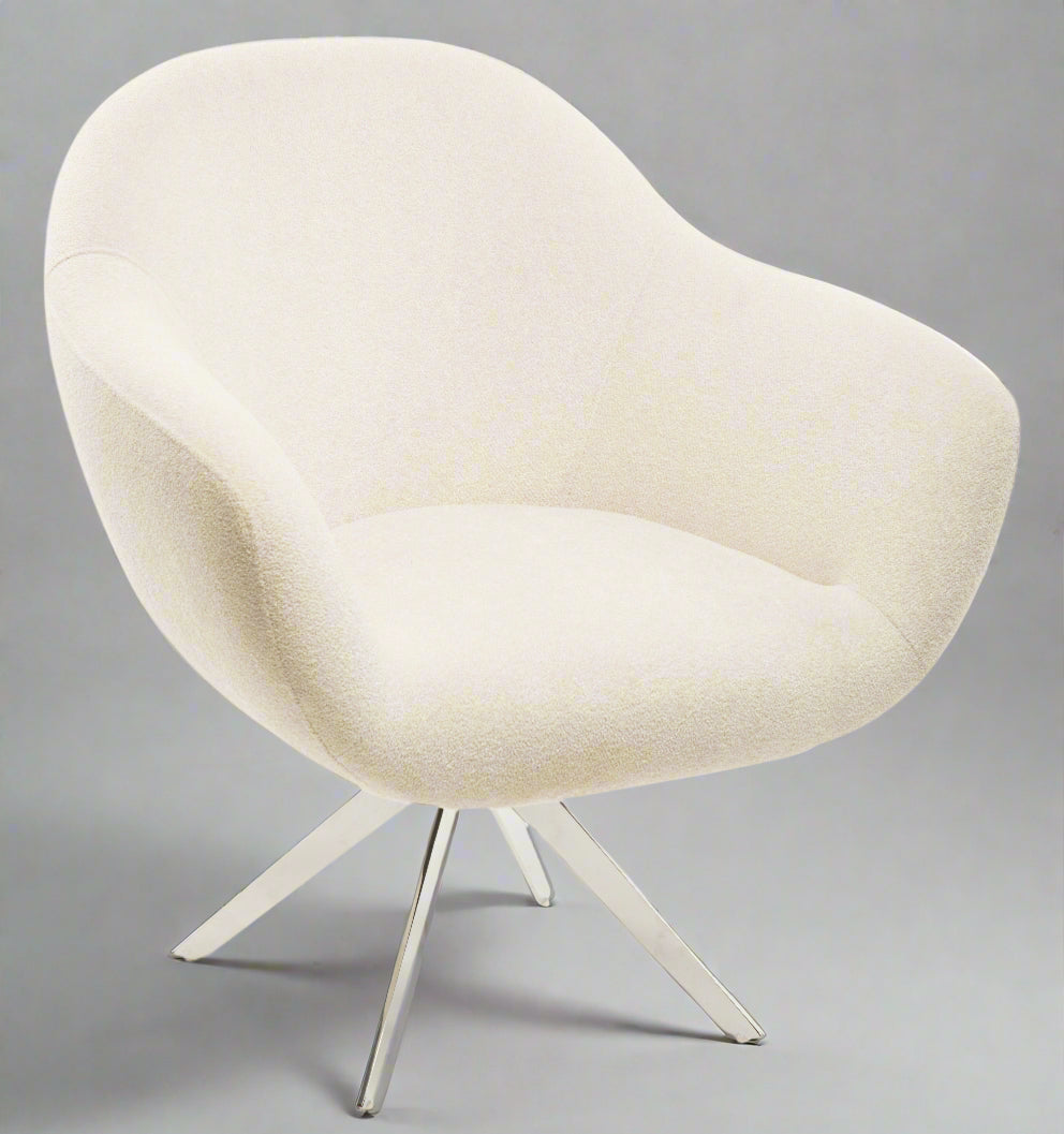 Cozy oversized armchair with plush cushions and rolled arms