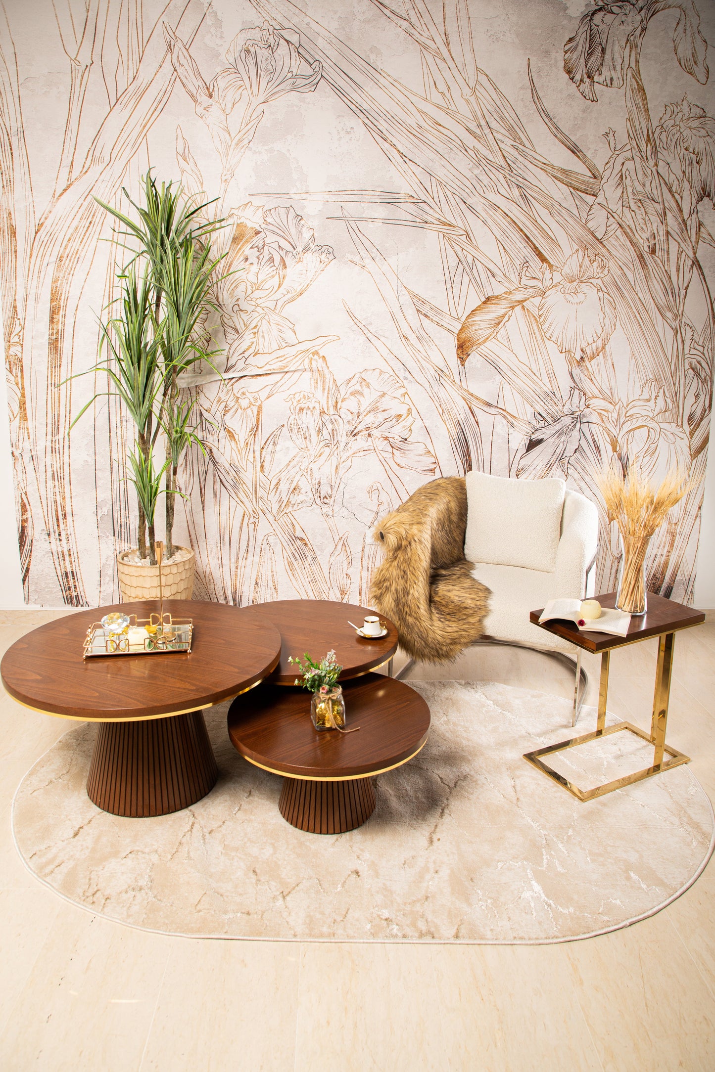 Unique accent table with sculptural design