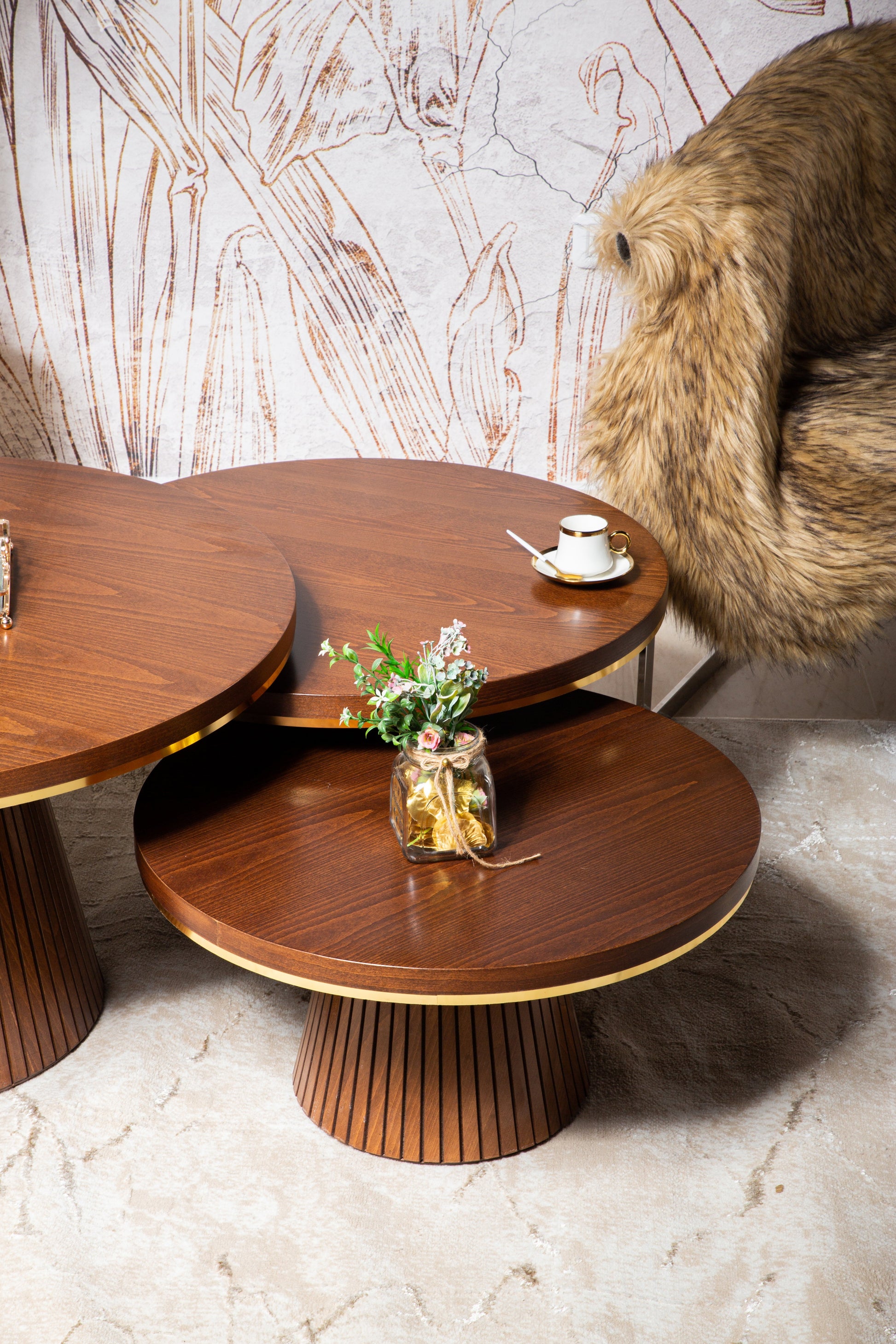 Unique accent table with sculptural design