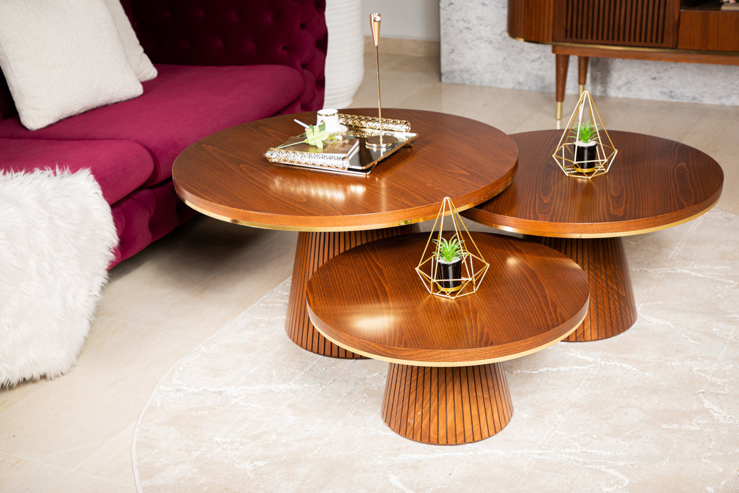 Unique accent table with sculptural design