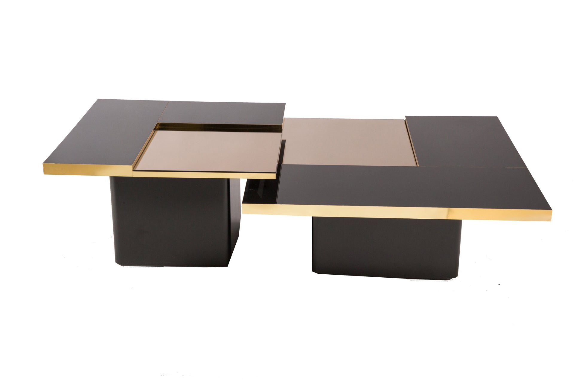 Warm wood coffee table with natural grain and ample surface space