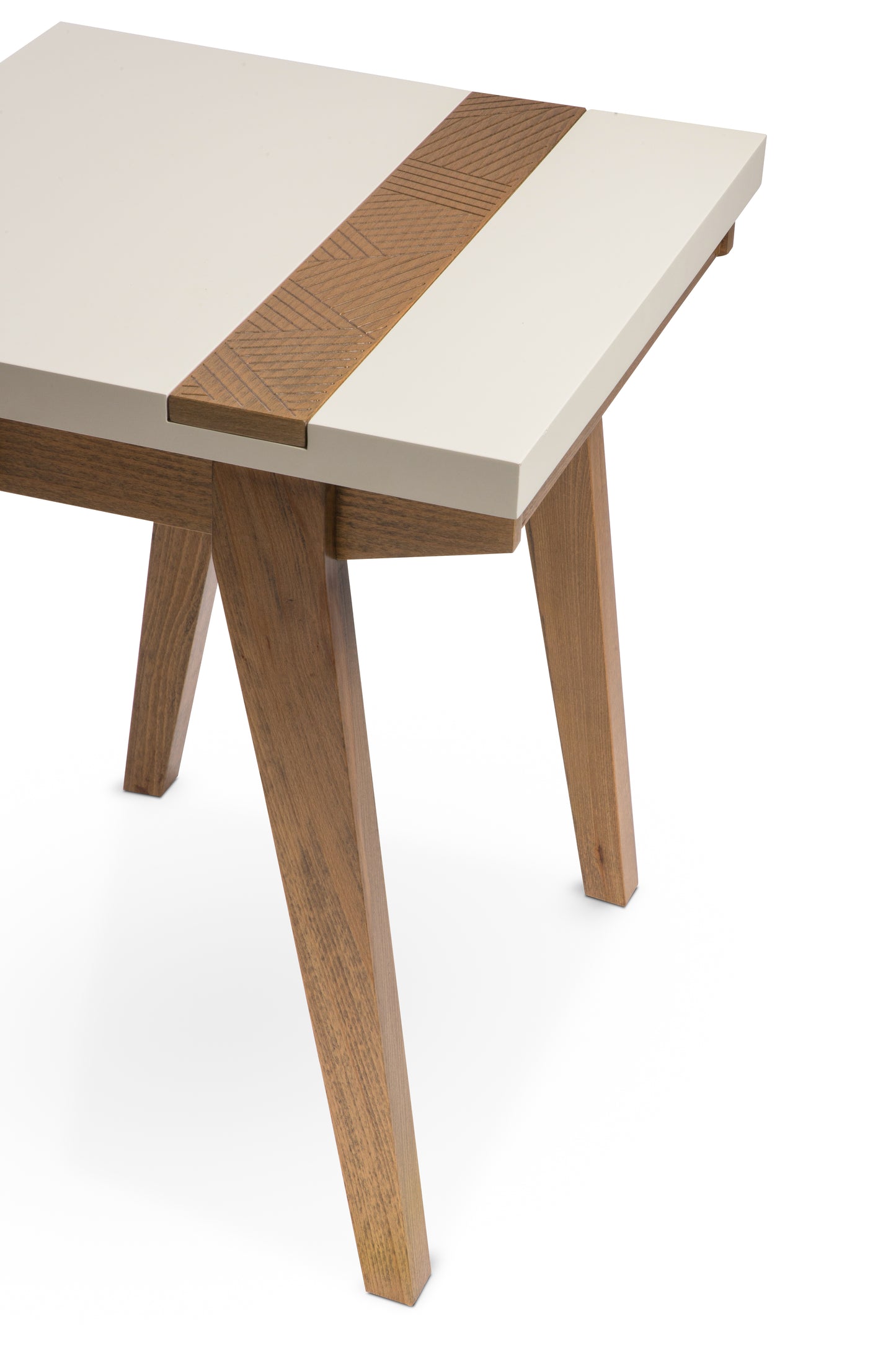 Warm wood coffee table with natural grain and ample surface space