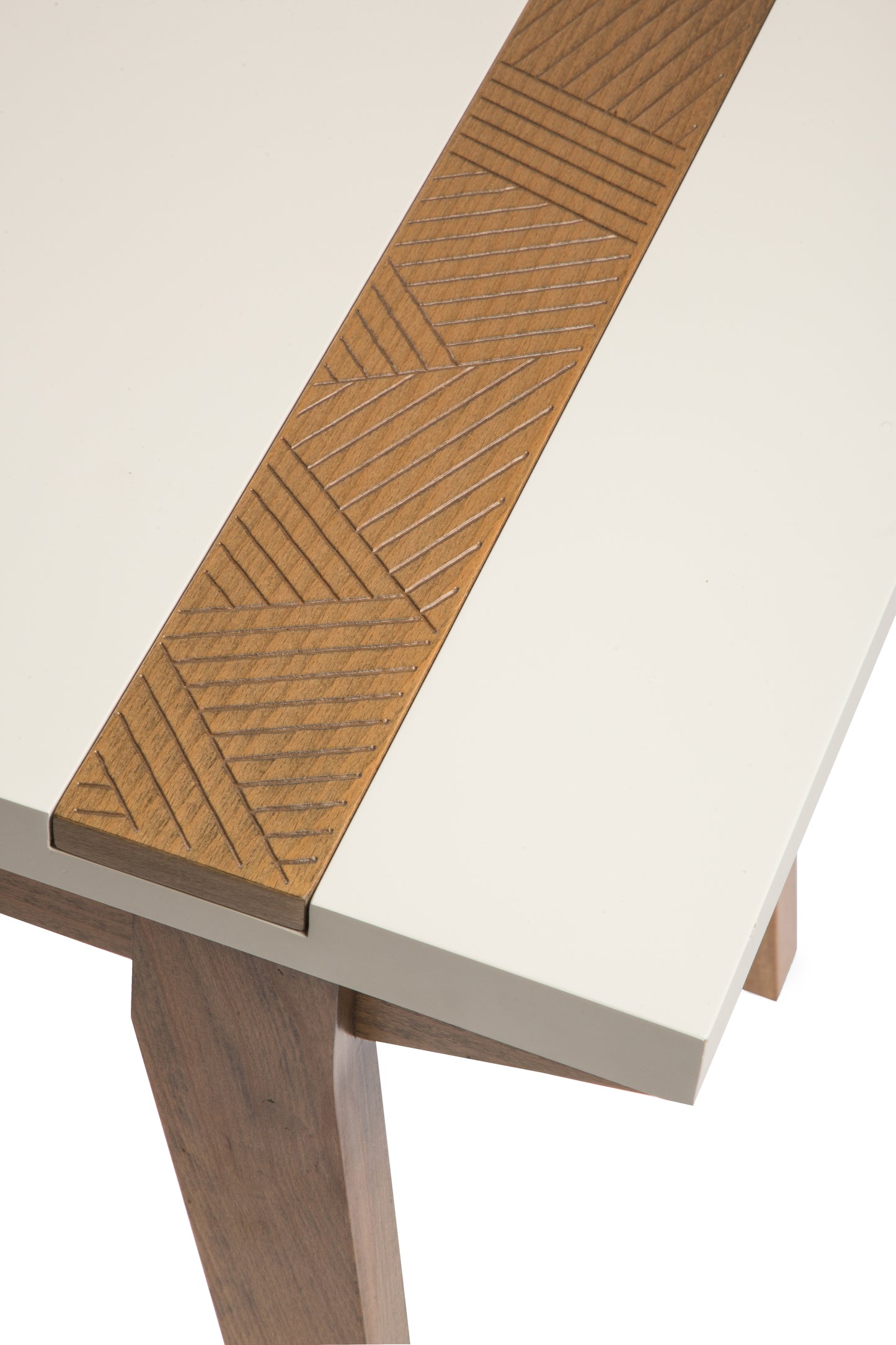Warm wood coffee table with natural grain and ample surface space