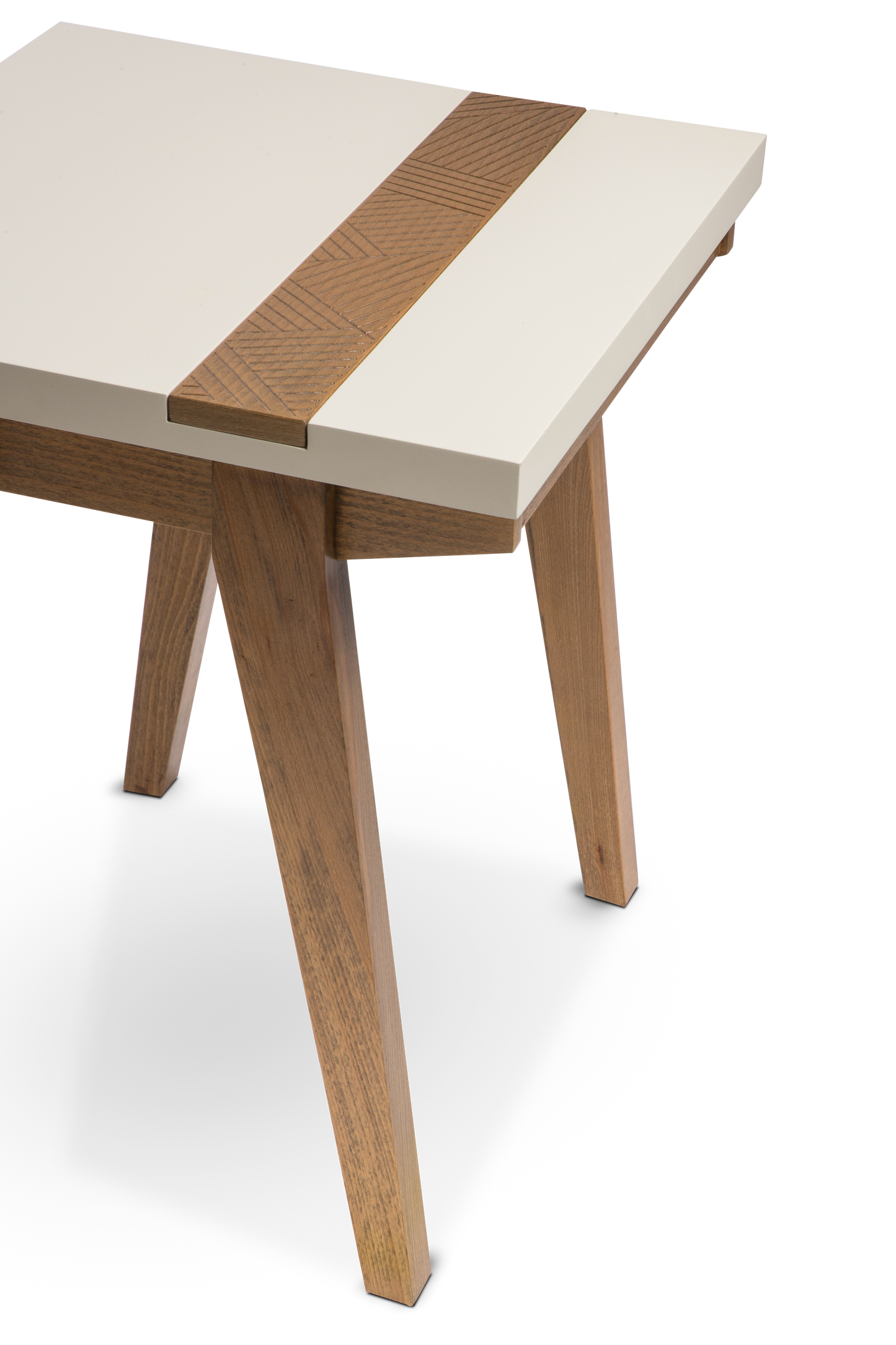 Warm wood coffee table with natural grain and ample surface space
