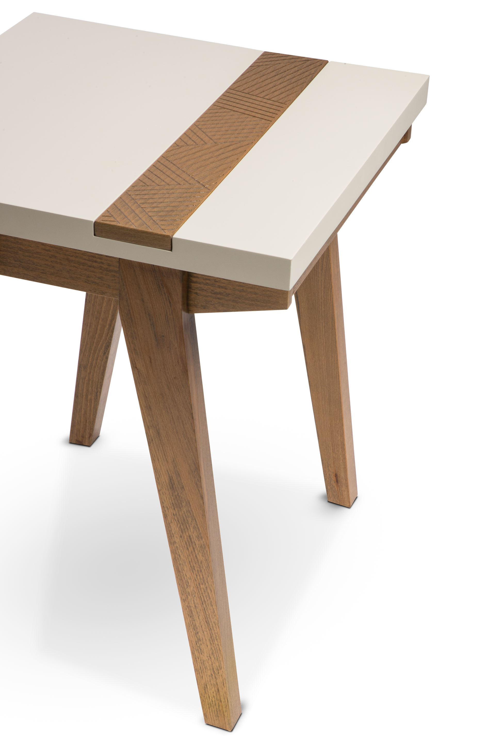 Warm wood coffee table with natural grain and ample surface space