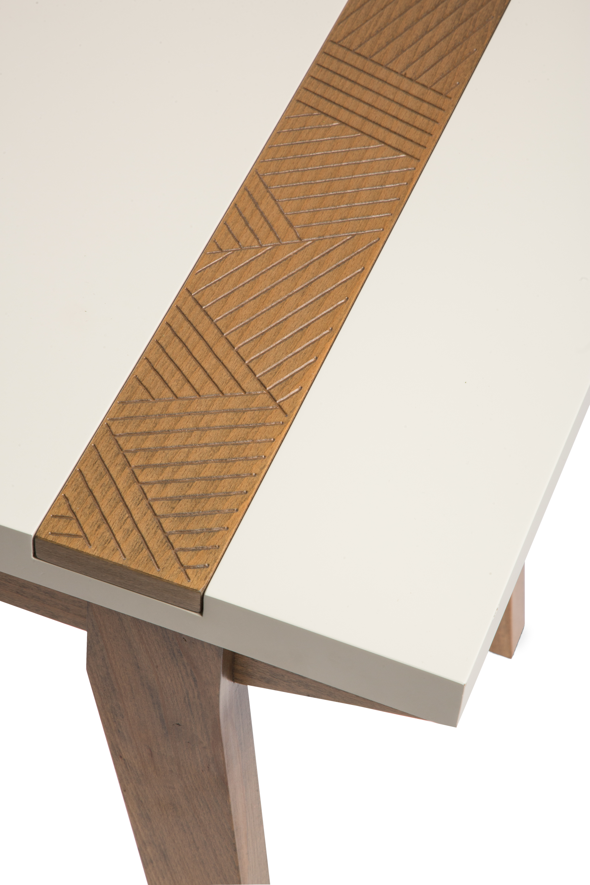 Warm wood coffee table with natural grain and ample surface space