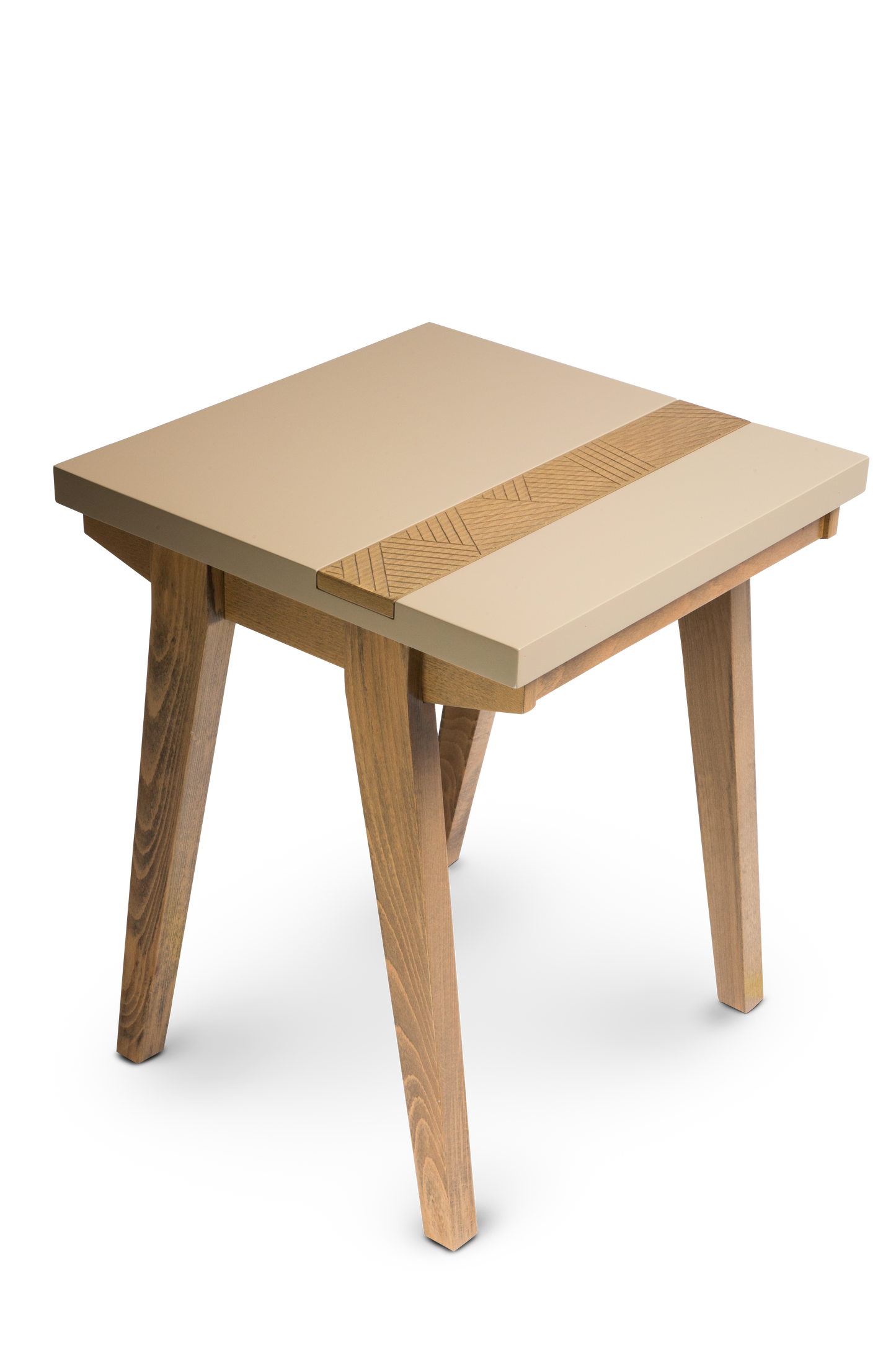 Warm wood coffee table with natural grain and ample surface space