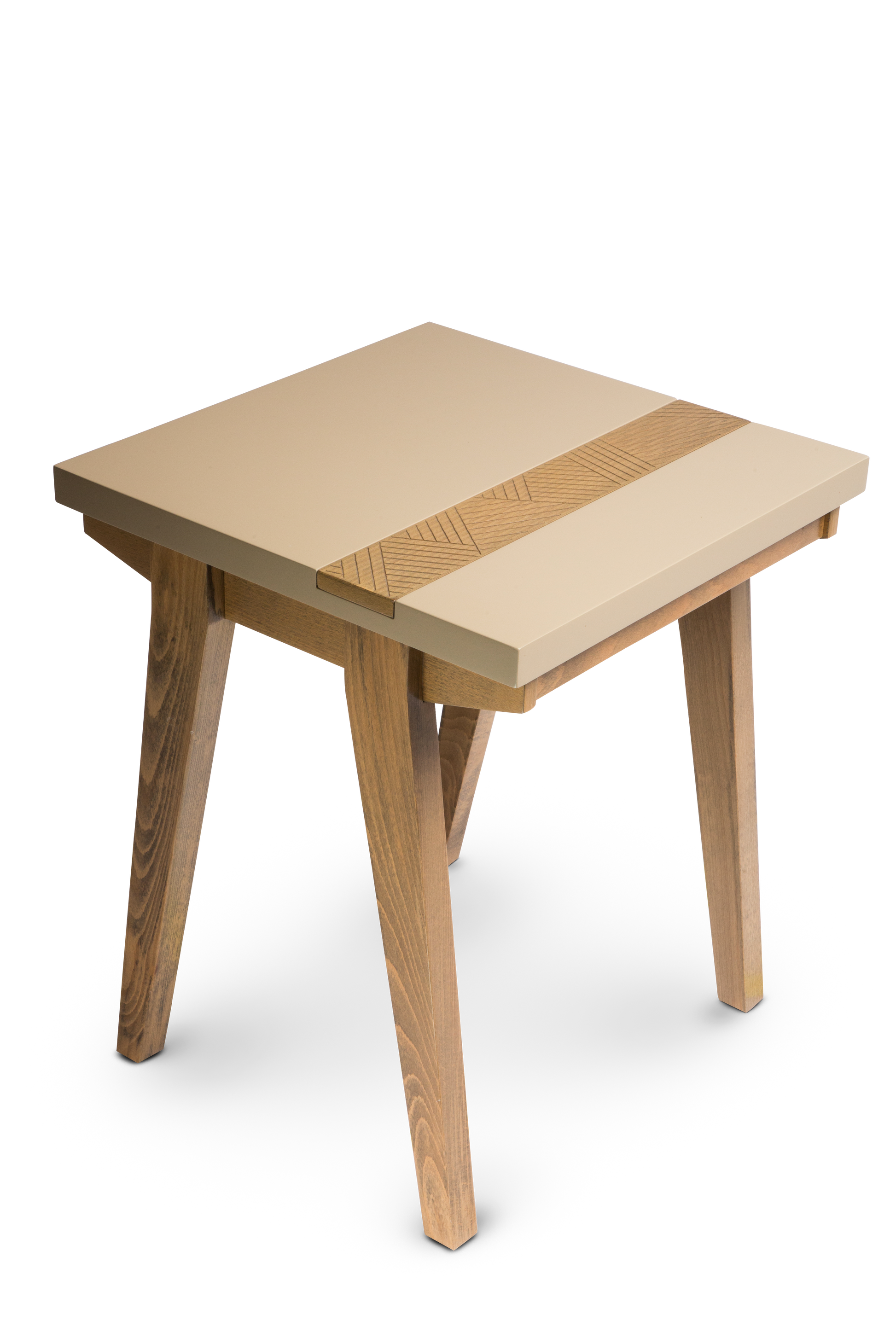 Warm wood coffee table with natural grain and ample surface space