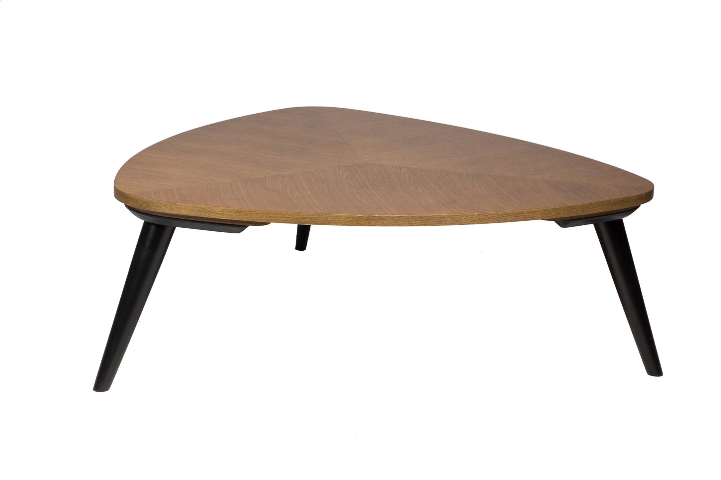 Warm wood coffee table with natural grain and ample surface space