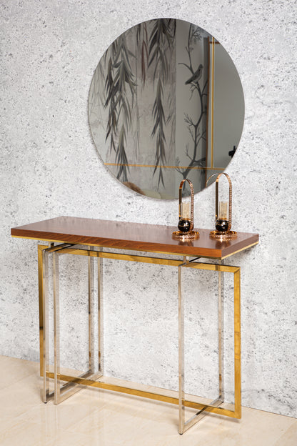 Sleek console table for entryway or living room.