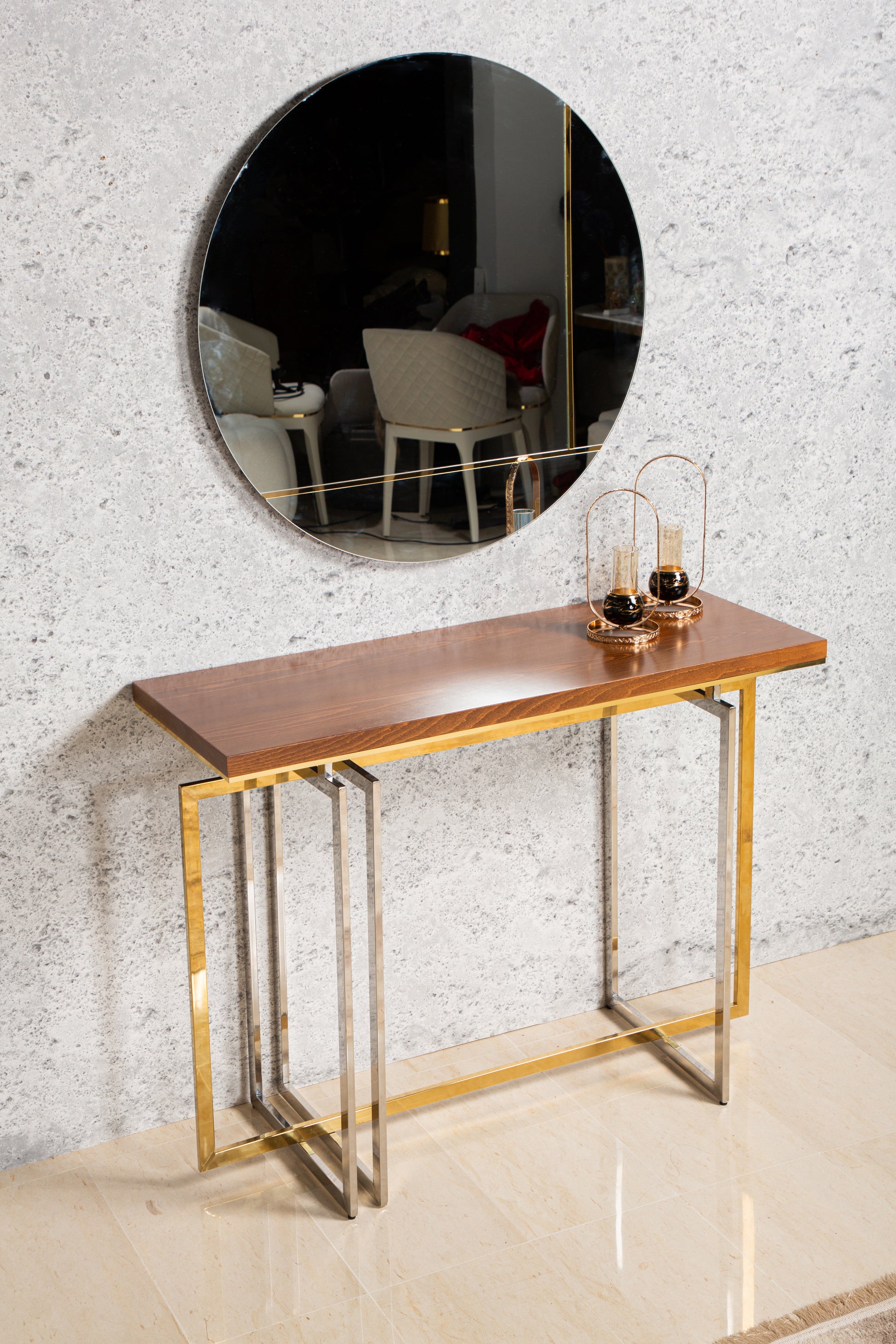 Sleek console table for entryway or living room.