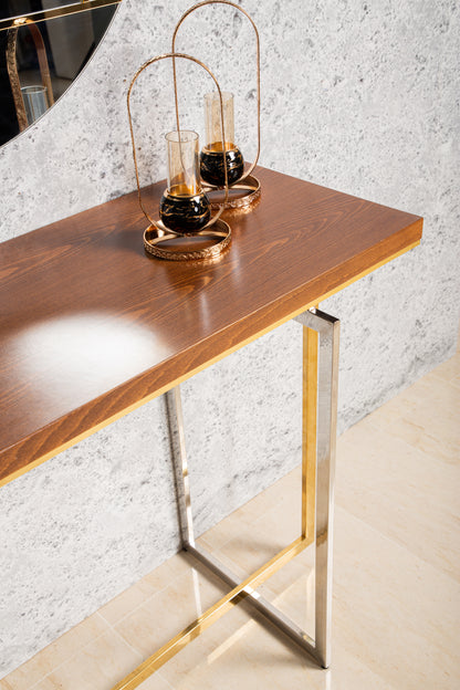 Sleek console table for entryway or living room.